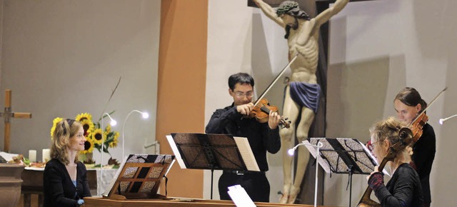 Das Ensemble &#8222;Der musikalische G...in der evangelischen Kirche in Kandern  | Foto: Antje Gessner