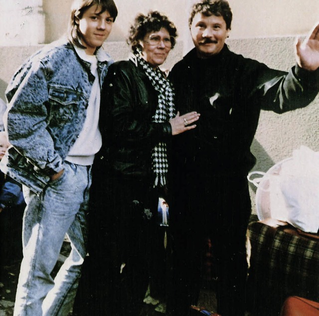 Marcel Rlke mit  Eltern am 4. Oktober 1989 in Prag   | Foto: PRIVAT/FILLISCH