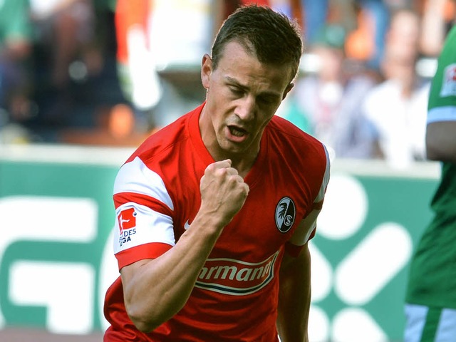 Traf zum 1:0 fr Freiburg in Bremen: Vladimir Darida.  | Foto: dpa