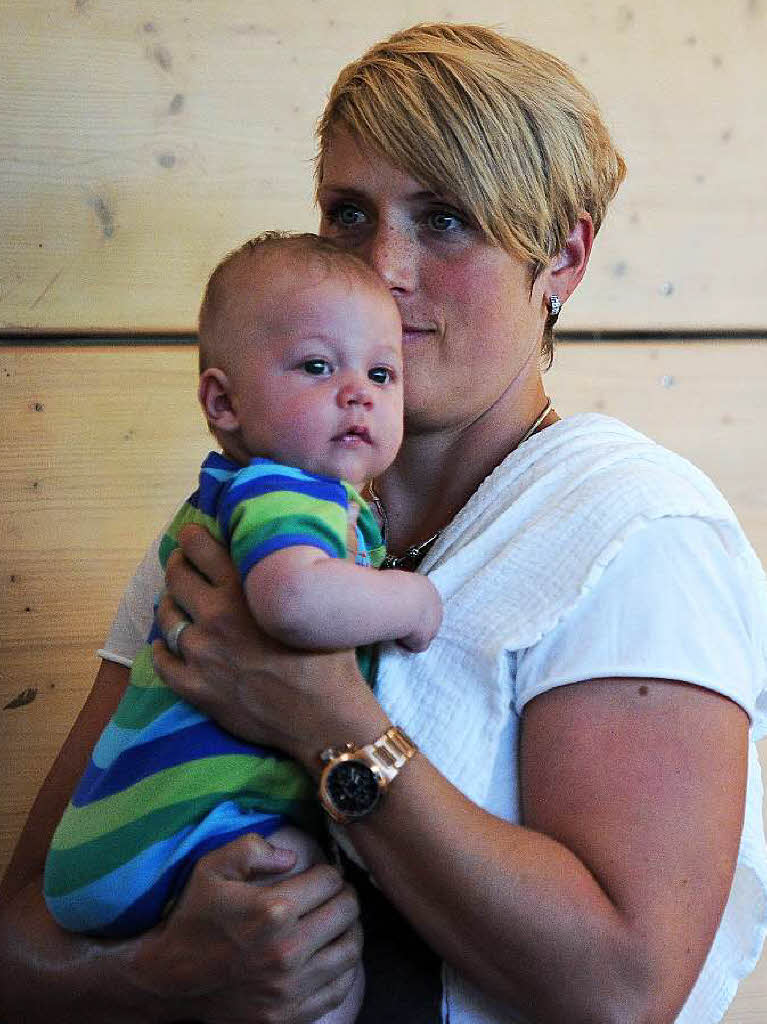 Christina Obergfll mit Sohn Marlon