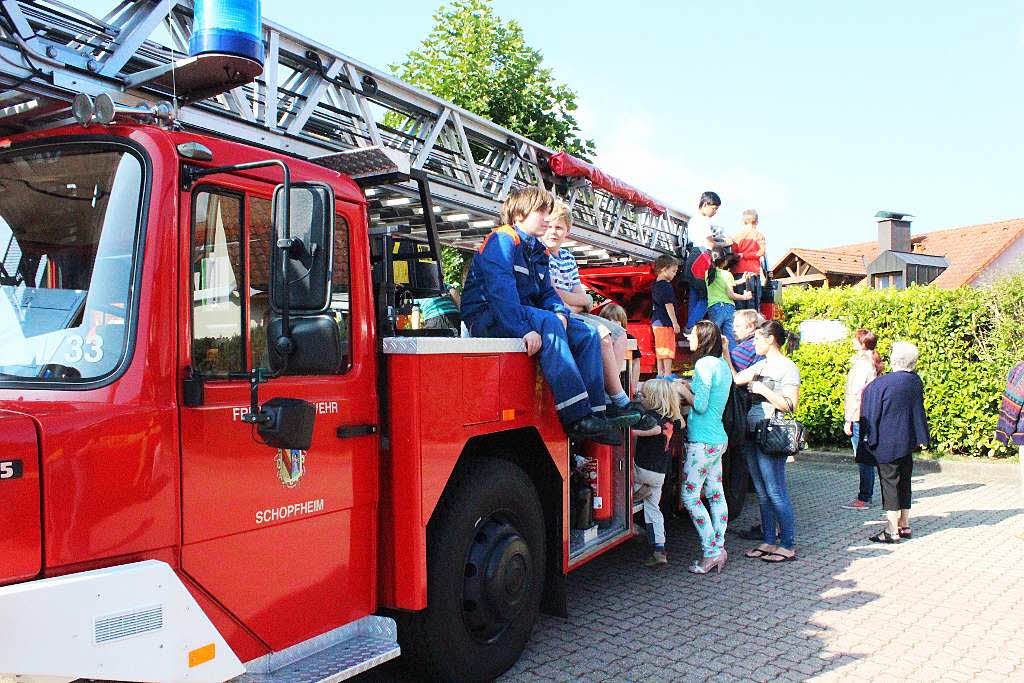 Informativ und unterhaltsam zugleich war das Angebot der Feuerwehr Schopfheim.
