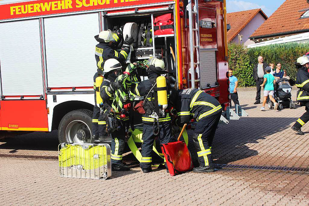 Informativ und unterhaltsam zugleich war das Angebot der Feuerwehr Schopfheim.