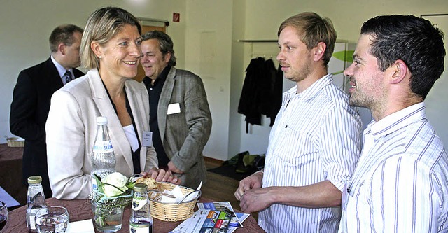 Mitinitiatorin Daniela Fehr von dem Ve...ernehmern informelle Untersttzung an.  | Foto: Karin Hei