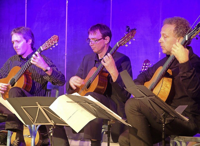 Die Hlfte des Ensembles Guitarra a Seis   | Foto: Roswitha Frey