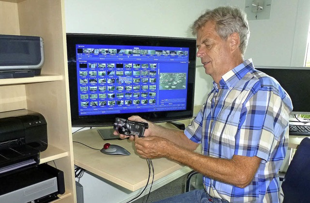 Bernd Prengel bei der Arbeit in seinem Studio   | Foto: Wolfgang Beck