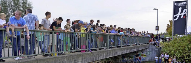 Groes Interesse herrschte  am Ausgang der Entenregatta mit 7000 Gummitierchen.  | Foto: Markus Maier