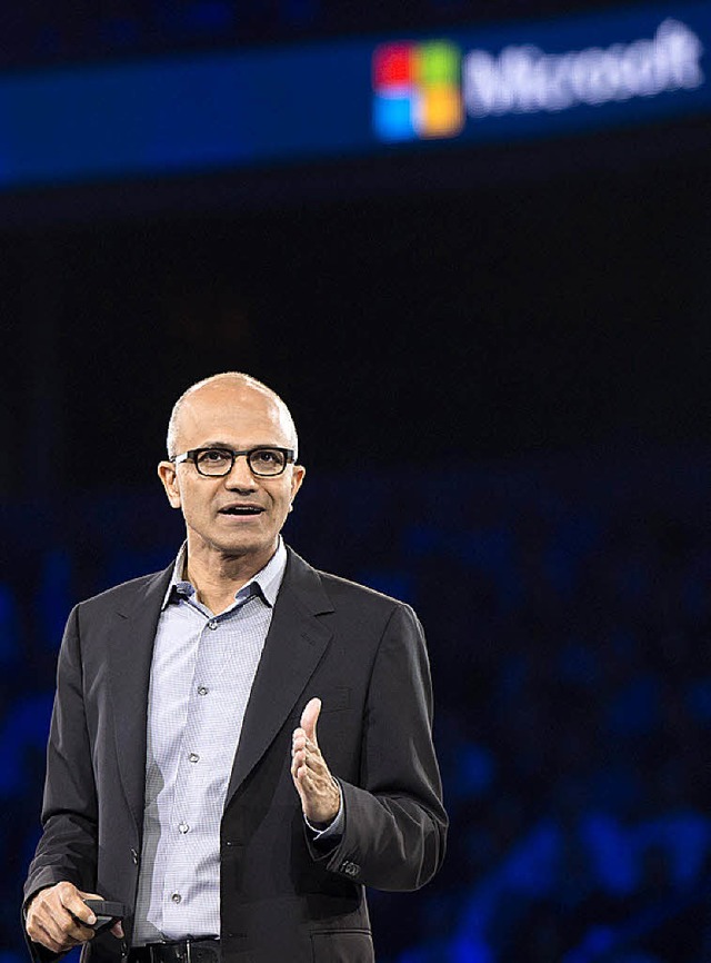 Microsoft-Chef Satya Nadella bei der Vorstellung von Windows 10 in Washington  | Foto: AFP