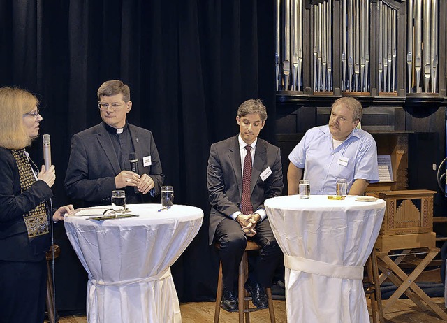 Podiumsgesprch im Orgelbauersaal in W...en Auer, Wolfgang Brommer (von links).  | Foto: Nikolaus Bayer