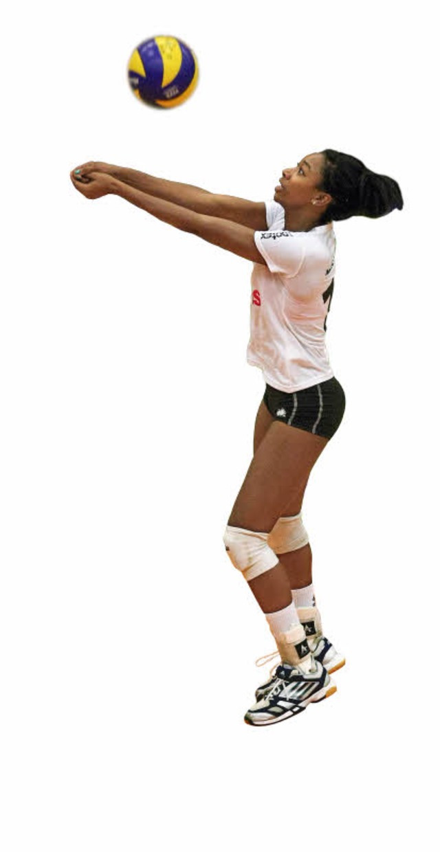 Jeane Horton lebt Volleyball und bring...piel ihre ganze Begeisterung mit ein.   | Foto: Alexandra Buss