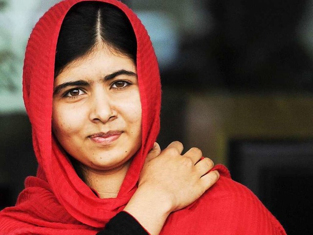 Junges Mdchen, groe Wirkung: der Friedensnobelpreis geht an Malala Yousafzay.  | Foto: dpa