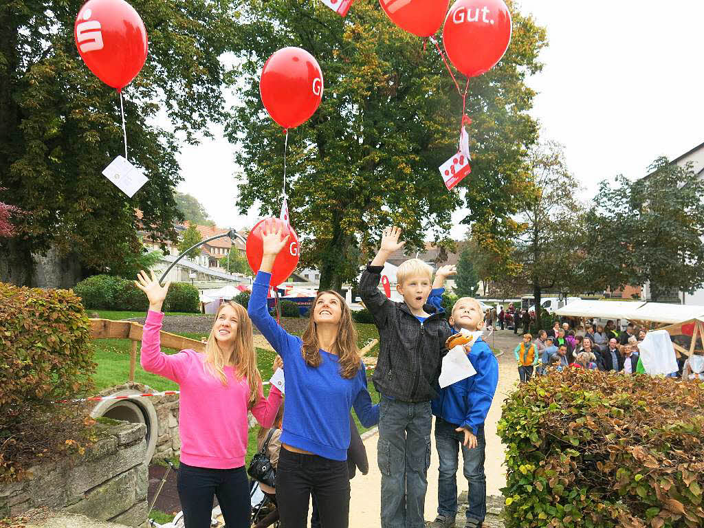 Luftballon-Wettbewerb der Rotarier: Viele Ballons wurden auf die Reise geschickt.