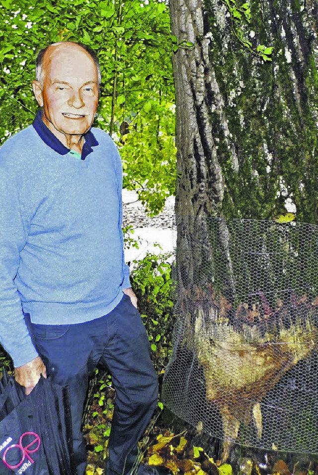 Ulrich Tillessen aus Waldshut ist ein ...eren Eingriffen durch Biber geschtzt.  | Foto: bz