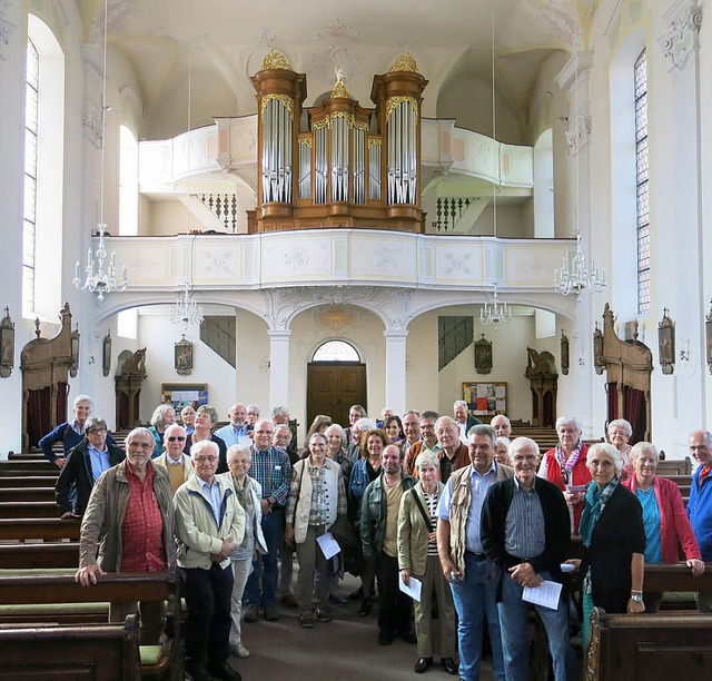 Die Orgelreisenden in der St. Remigius-Kirche in Merdingen.  | Foto: zvg