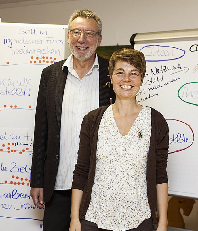 Verabschiedet: Die beiden Koordinatoren Klaus Laxander und Martina Bechtle.   | Foto: Zahn