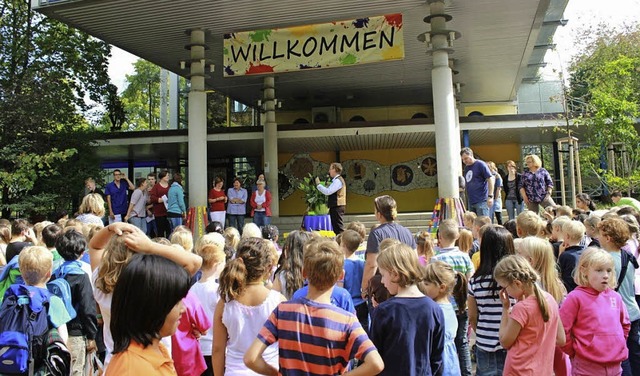 &#8222;Willkommen&#8220;: ein schner,...e und alte Schler der Landeck-Schule.  | Foto: Privat