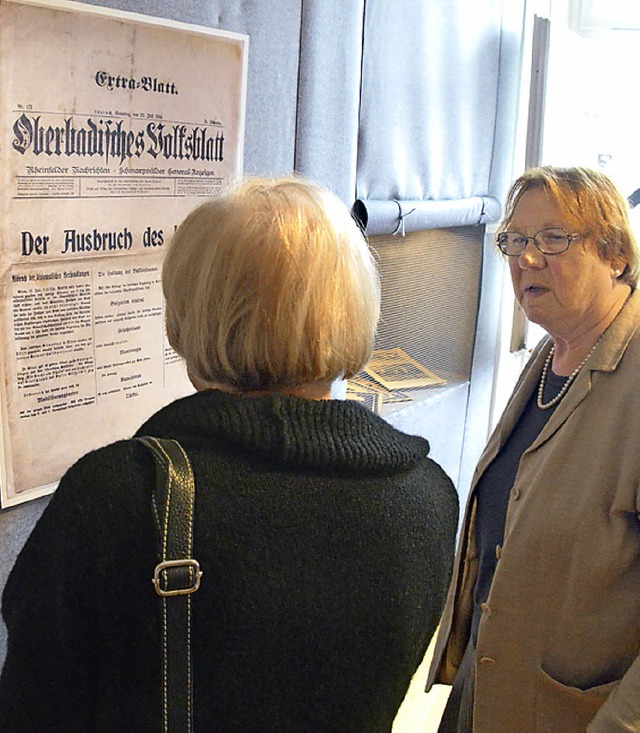 Das Extrablatt, mit dem ber den Kriegsausbruch informiert wurde.  | Foto: Ulrich Senf
