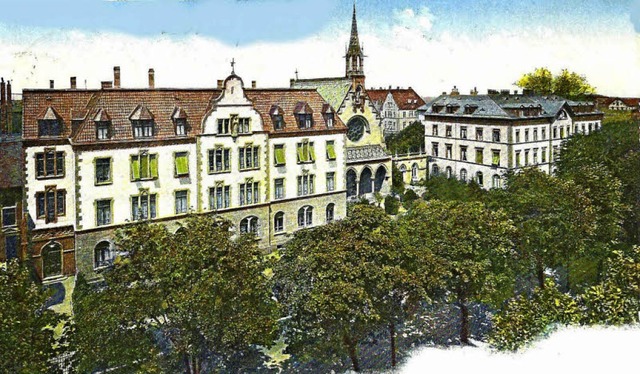 Im Jahre 1853 wurde an der damaligen Z...nd das Pflegeheim Carolushaus (links).  | Foto: Archiv Hans Sigmund