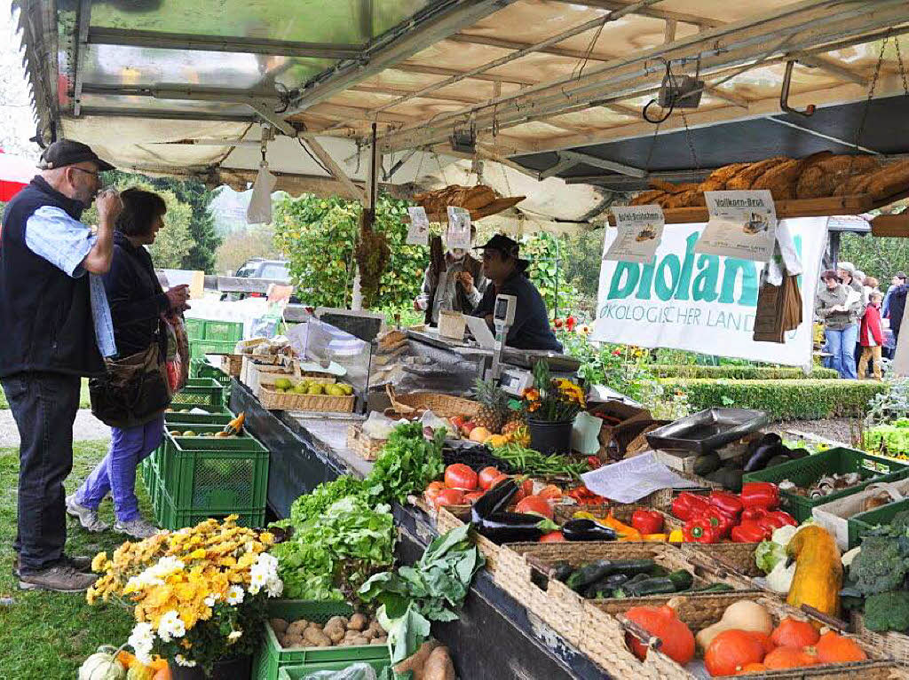 Bunt und vielfltig war das Angebot beim Erntemarkt auf dem Klausenhof.