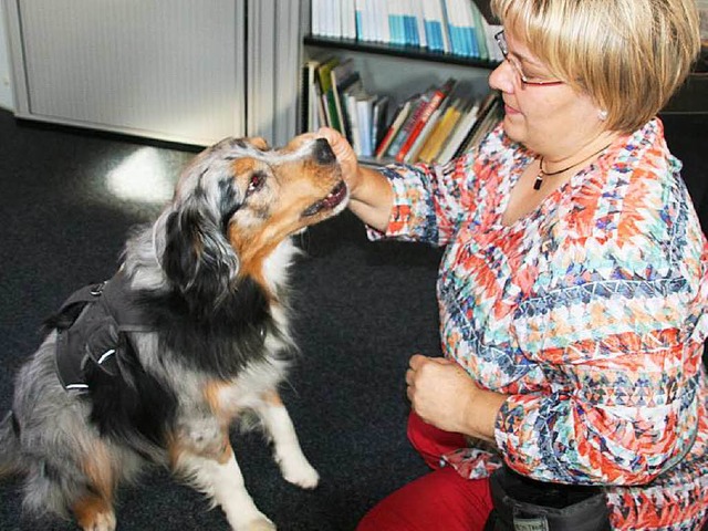 Wanzen-Spezialist Sniggers mit Frauchen, Daniela Salg  | Foto: Marlies Jung-Knoblich