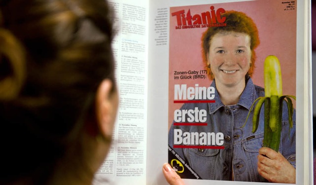 Legendres Bananen-Cover der Satirezei... Titanic mit &#8222;Zonen-Gaby&#8220;   | Foto: dpa