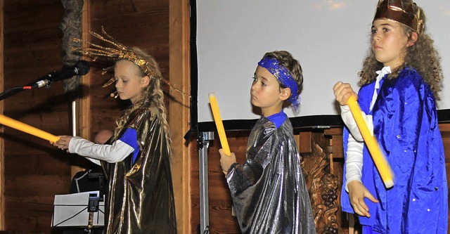 Die Kinder bei der Auffhrung im Dezem... evangelischen Kirche in St. Blasien.   | Foto: Cornelia Liebwein