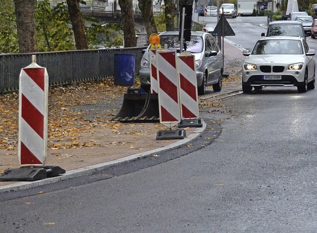 Dieser Bogen in der neuen Strae ist b...sondern wird berfahren werden knnen.  | Foto: Sebastian Barthmes