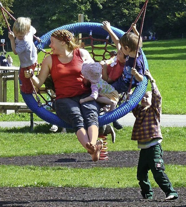 Spa hatten Eltern und Kinder beim Ken...dergarten fr die Neuen organisierte.   | Foto: PRIVAT