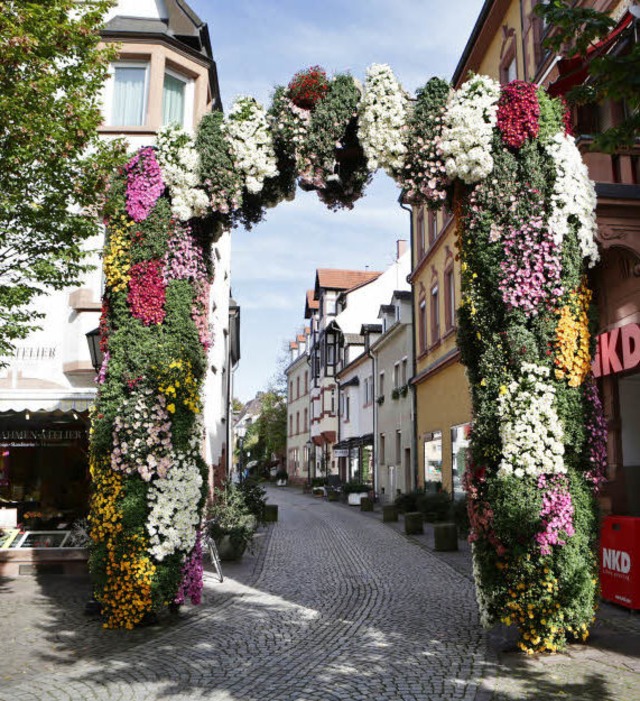 Stets ein Hingucker: das Chrysanthementor in der Schlossergasse  | Foto: CHR. BREITHAUPT