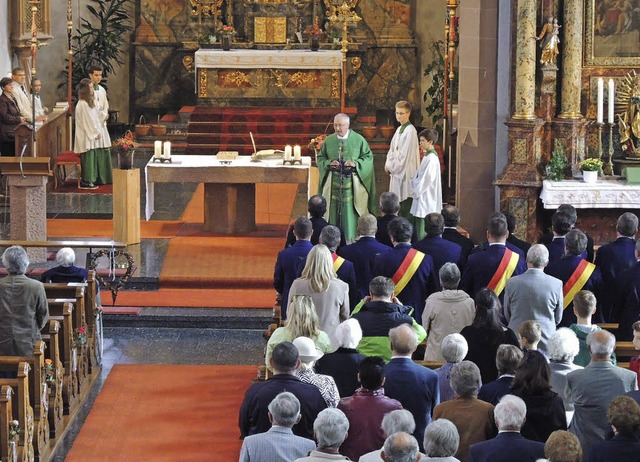 Freute sich ber unerwartete Geburtsta... Sonntagsgottesdienst in St. Nikolaus.  | Foto: Kurt Meier