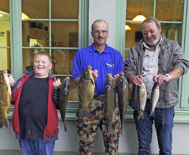 Die erfolgreichen Angler beim Fischere...ach, Michael Huber und  Bernd Ssslin   | Foto: Verein