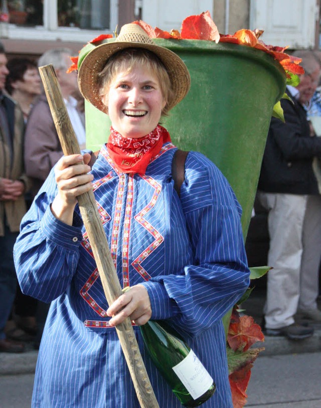 Beim Ihringer Herbstausklang feiern di...  die Einfuhr des letzten Erntewagens.  | Foto: Christine Aniol