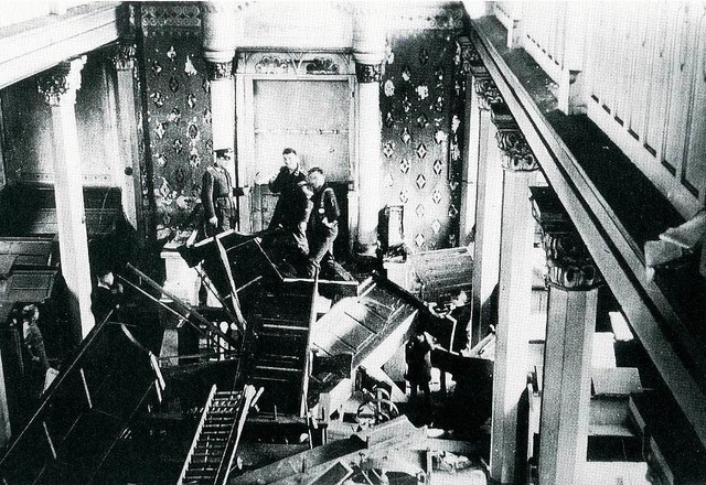 Die zerstrte Kippenheimer Synagoge na...eichspogromnacht  am 10. November 1938  | Foto: BZ