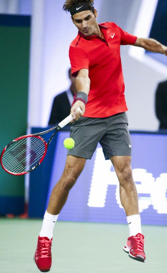 Renaissance des Serve and Volley: Roger Federer   | Foto: dpa