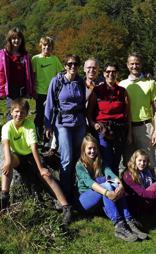Familienwandern im Col der la Schlucht...z links, ihr Vater hinten ganz rechts   | Foto: Schleinkofer