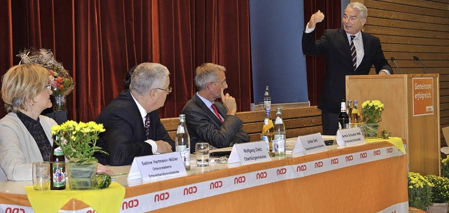 Der CDU-Landesvorsitzende Thomas Strobl gibt sich kmpferisch.   | Foto: Michael Reich