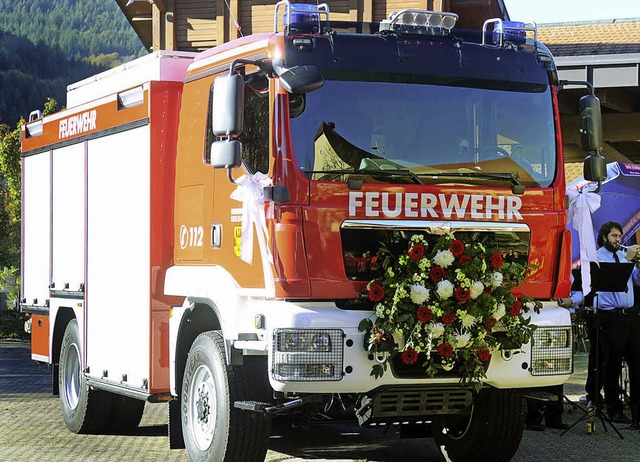 Das neue Tanklschfahrzeug der Seelbacher Feuerwehr  | Foto: WOLFGANG KUENSTLE               