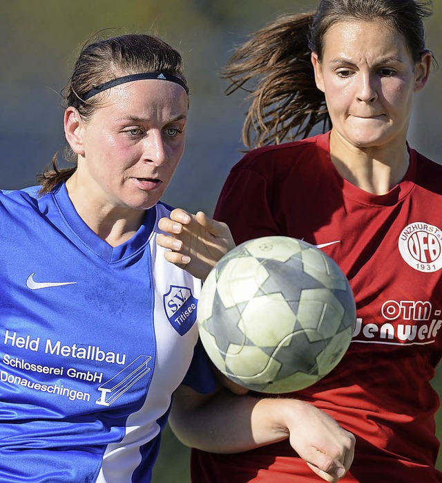 Stefanie Preisendanz (links), die das ...it  Annabelle Hauss vom VfB Unzhurst.   | Foto: Patrick Seeger