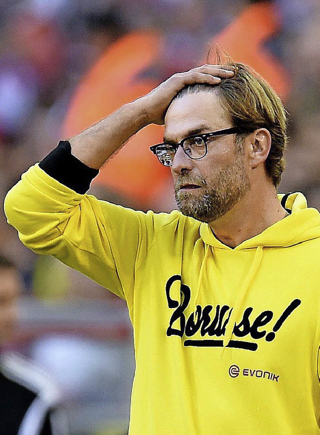 Ins Grbeln verfallen: BVB-Coach Jrgen Klopp   | Foto: afp