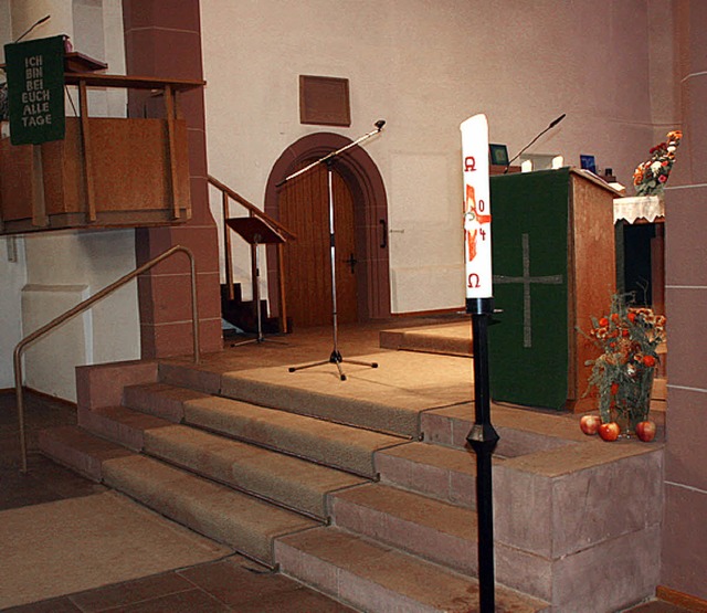 Der Altarraum der Bahlinger Bergkirche soll neu gestaltet werden.   | Foto: Christiane Franz