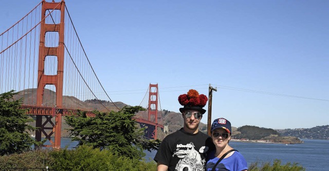 Eike Schmidt und Jessica Kumle prsent...r Golden Gate Bridge in San Fransisco.  | Foto: zvg
