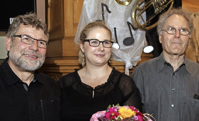 Seit vielen Jahren im Posaunenchor akt...Jahre) und Wolfgang Baumann (40 Jahre)  | Foto: Thilo Bergmann