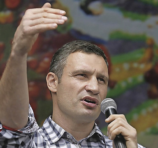 Kandidiert auf der Liste des Prsidenten: Vitali Klitschko   | Foto: dpa