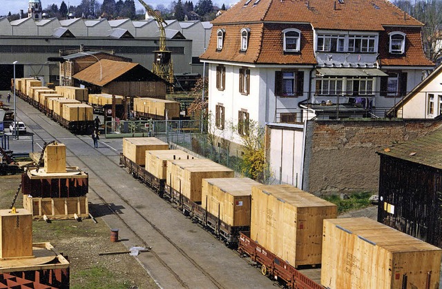 Vergangene Zeiten: Schienentransport in der Innenstadt   | Foto: BZ