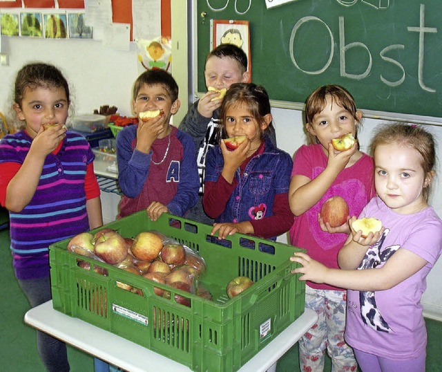 Frische pfel: Die sind  gesund.   | Foto: Schule