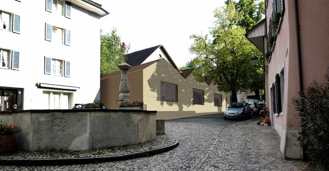 Der  Anbau ans alte Grundbuchamt soll ...ung gut in die Altstadt integrieren.    | Foto: Visualisierung: zvg