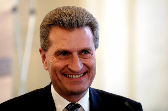 Auf dem Weg von Stuttgart nach Brssel:  Gnther Oettinger.  | Foto: ddp