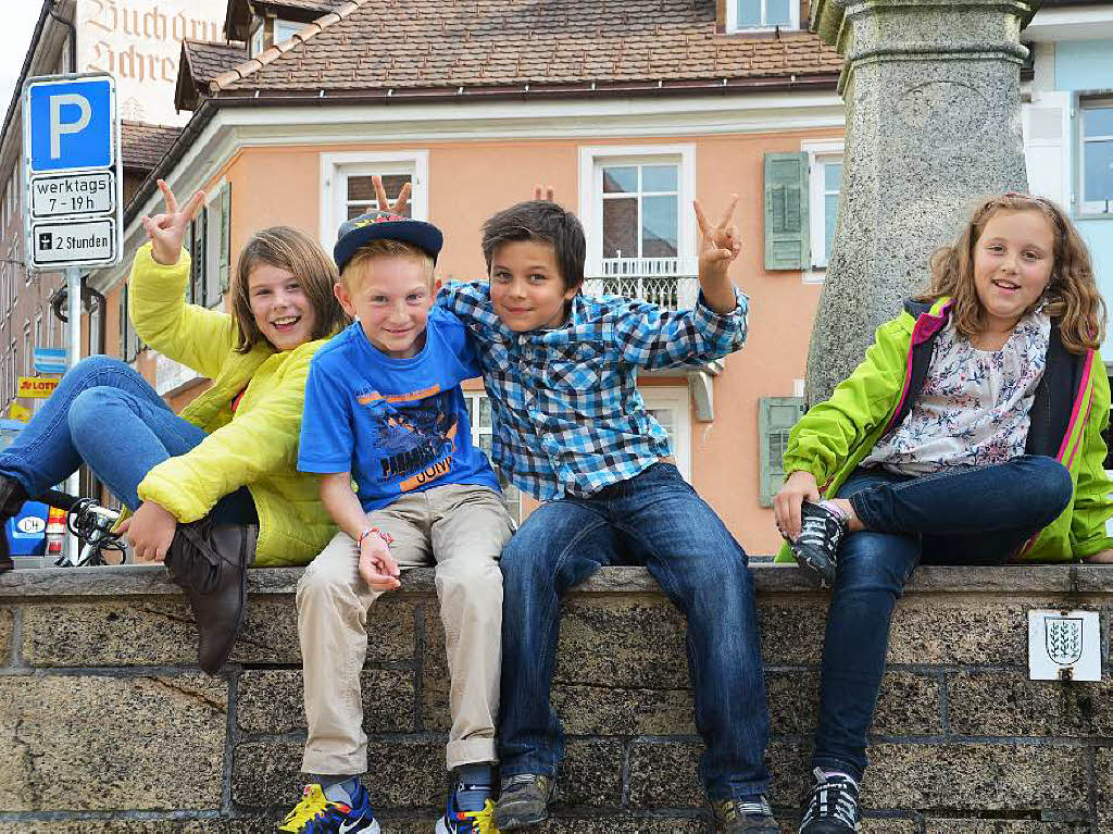 Inken, Maik, Alessio und Ronja  finden: Bonndorf ist schn, knnte aber noch schner werden.