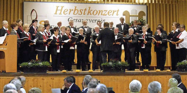 Der Gesangverein Kenzingen begeisterte...likum mit einem vielfltigen Programm.  | Foto: Simon Tenz