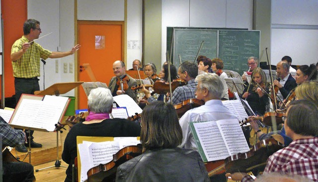 Konzentrierte Probenarbeit verlangt Di...derzeit der Orchestergesellschaft ab.   | Foto: zVg