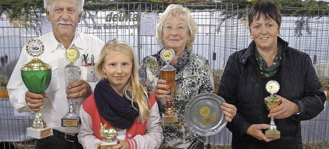 Die besten Zchter (von links):  Wolfg...ow, Claudia Drler und Inge Gernoth    | Foto: HansJrg Bader